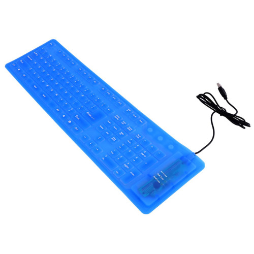 OSALADI Roll Portable Keyboard Flexible Keyboard Foldable Silicone Silica Gel Travel External Silicone Keyboard Washable Waterproof Rollup Keyboard Folding Keyboard Mini fold Ultra Thin