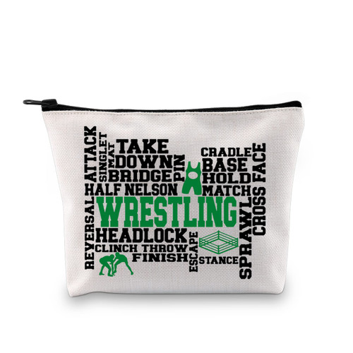 XYANFA Wrestling Lover Makeup Bag Wrestling Sport Gift Player Coach Cosmetic Bag Gift For Wrestler (WRESTLING makeupbag)