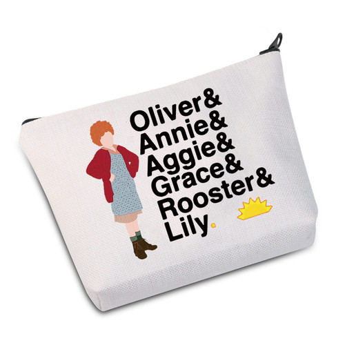 LEVLO Orphan Annie Cosmetic Make Up Bag Musical Theater Gift Broadway Annie Make Up Zipper Pouch Bag For Musical Fans (Oliver&Annie) LEVLO Orphan Annie Cosmetic Make Up Bag Musical Theater Gift Broadway Annie Make Up Zipper Pouch Bag For Musical Fans (Oliver&Annie)