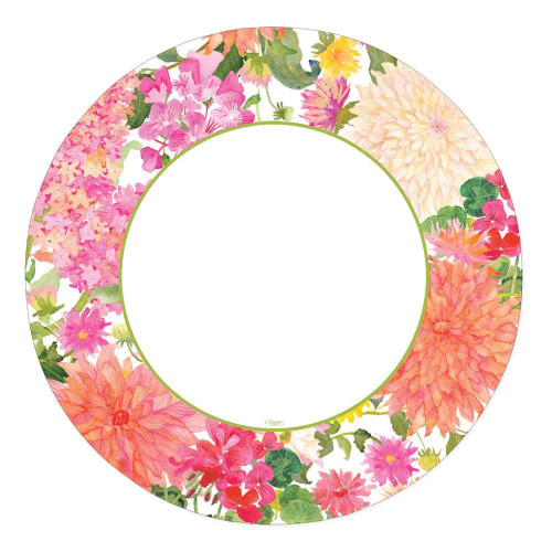 Caspari Summer Blooms Paper Dinner Plates - 8 Count