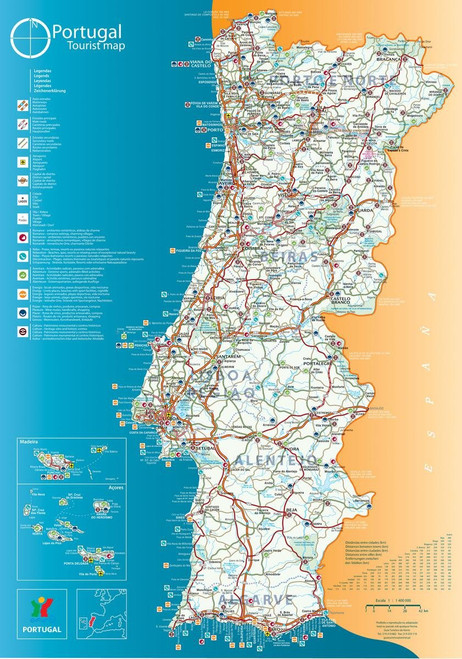 Gifts Delight Laminated 24x34 Poster: Physical Map - Maps of Portugal Detailed map of Portugal in English Tourist map of Portugal Road map of Gifts Delight Laminated 24x34 Poster: Physical Map - Maps of Portugal Detailed map of Portugal in English Tourist map of Portugal Road map of