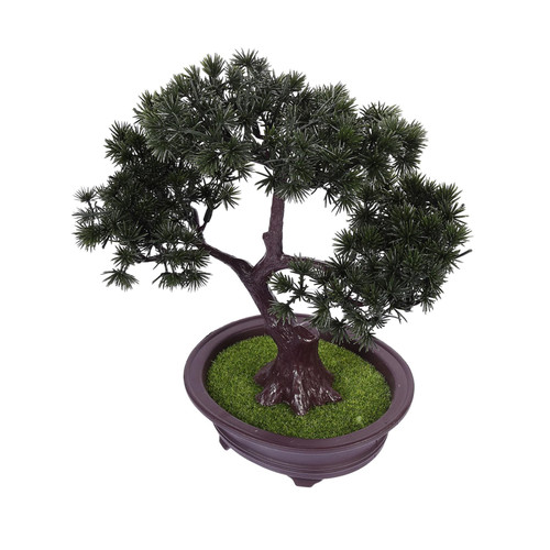 RUNROTOO Welcoming Pine Ornaments Artificial House Plant Artificial Bonsai Pine Tree House Plants Fake Bonsai Artificial Indoor Plants Simulation Potted Bonsai Plastic Office Desk Fake Pine