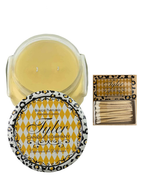 Tyler Glass Fragrance Candle 3.4 Oz,Fleur De Lis (1 Pack w Matches) Tyler Glass Fragrance Candle 3.4 Oz,Fleur De Lis (1 Pack w Matches)