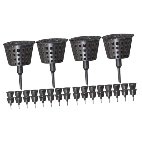 Happyyami 60 Pcs Fertilizer Box Fertilizer Box Plastic Bonsai Fertilizer Basket Fall Fertilizer for Lawns Seedling Garden Nursery Pots Containers with Lids Mini Plants Orchid Accessories