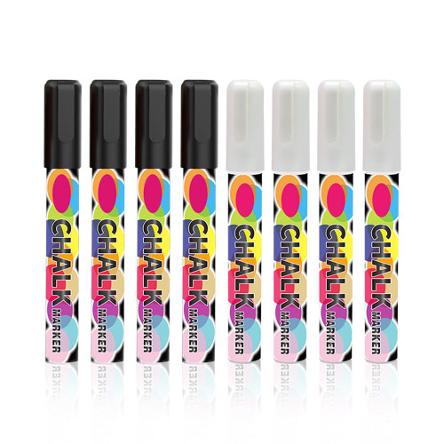 ikasus Liquid Chalk Marker Pen 8PCS Chalkboard Marker Highlighter Chalk Pens Advertising Light Blackboard Marker Pen Erasable Whiteboard Glass and Stone Graffiti Painting and Writing Color#1