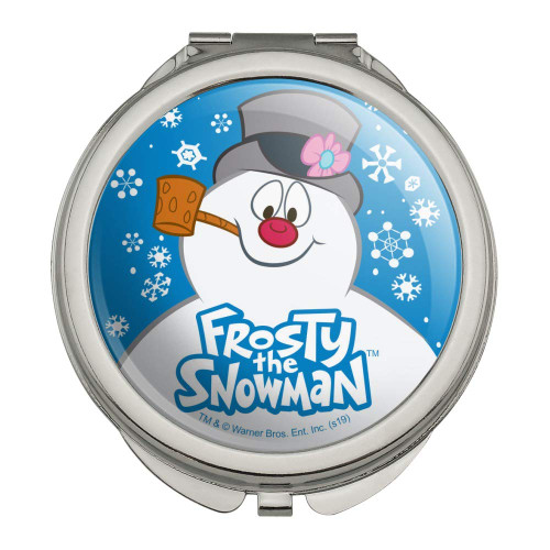 Frosty the Snowman Snowing Compact Travel Purse Handbag Makeup Mirror