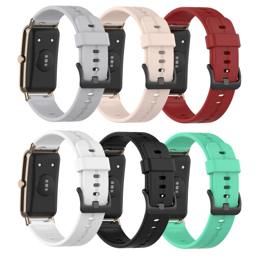 RuenTech Replacement Bands Compatible with FITVII HM58/FITVII Slim/KALINCO Slim Fitness Tracker Band, Adjustable Straps Soft Silicone Wristband for FITVII HM08/KALINCO Slim Fitness Tracker (6-Pack)