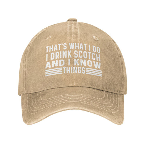 That's What I Do I Drink Scotch and I Know Things Cap for Women Baseball Caps Adjustable Caps That's What I Do I Drink Scotch and I Know Things Cap for Women Baseball Caps Adjustable Caps