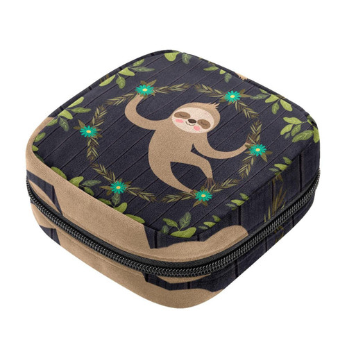 HomeDecorZone Sloth Animal Makeup Bag, Cosmetic Bag, Portable Toiletry Bag for Women and Girls