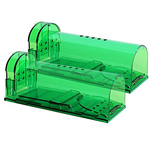 Authenzo 2019 Upgrade Version Humane Mouse Trap Smart No Kill Mouse Trap Catch and Release, Safe for People and Pet-2 Pack
