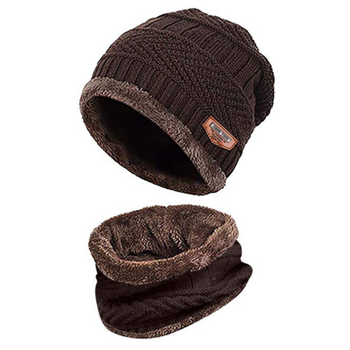 Mens Winter Beanie Hat Scarf Set Warm Knit Hats Skull Cap Neck Warmer with Thick Fleece Lined Chunky Slouchy Ski Cap Coffee Mens Winter Beanie Hat Scarf Set Warm Knit Hats Skull Cap Neck Warmer with Thick Fleece Lined Chunky Slouchy Ski Cap Coffee
