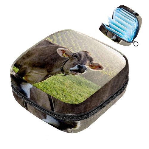 Makeup Bag Animal Cow Ranch Prairie Cosmetic Bag Makeup Pouch Travel Toiletry Bag Organizer Storage Bag for Women Girls