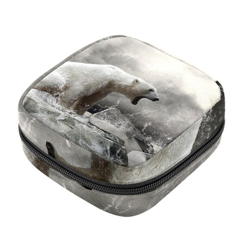 Makeup Bag Polar Bear Cosmetic Bag Makeup Pouch Travel Toiletry Bag Organizer Storage Bag for Women Girls