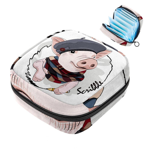 Makeup Bag Pig with Hat Cosmetic Bag Makeup Pouch Travel Toiletry Bag Organizer Storage Bag for Women Girls Makeup Bag Pig with Hat Cosmetic Bag Makeup Pouch Travel Toiletry Bag Organizer Storage Bag for Women Girls