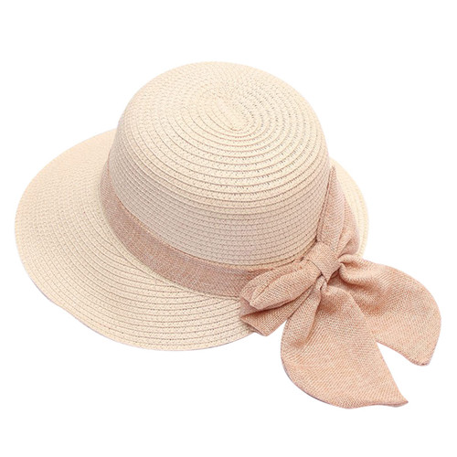 Womens Floppy Summer Sun Beach Straw Hat UPF50 Foldable Packable Beach Hat Travel Vacation Wide Brim Sun Hats for Women Pink
