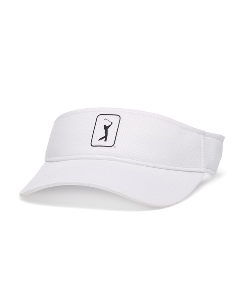 PGA TOUR Men's Standard Mesh Golf Visor, Bright White, One Size