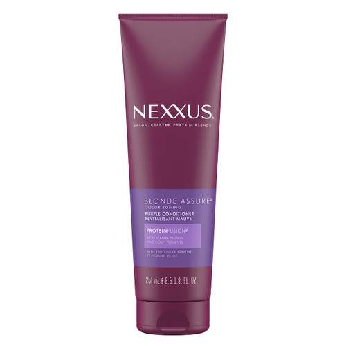 Nexxus Hair Color Blonde Assure Purple Conditioner, For Blonde and Bleached Hair, Keratin Conditioner, Color Conditioner 8.5 oz Nexxus Hair Color Blonde Assure Purple Conditioner, For Blonde and Bleached Hair, Keratin Conditioner, Color Conditioner 8.5 oz