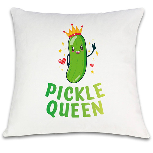 OUz Pickles Dill Queen Gift, Humor Pickle Gifts Pillow Cover, Pickle Lover Gift Vegetarian Gift Pillowcase, Pickle Pillowcase Gift Birthday Christmas Friendship Gifts18x18Inch 8L147