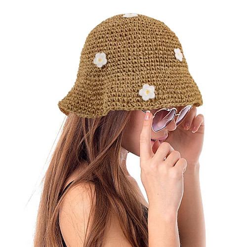 Women Straw Sun Hat Foldable Summer Beach Hat Fishing Hat Wide Brim Floppy Crochet Bucket Hat Packable Cap Sunhat Khaki Women Straw Sun Hat Foldable Summer Beach Hat Fishing Hat Wide Brim Floppy Crochet Bucket Hat Packable Cap Sunhat Khaki