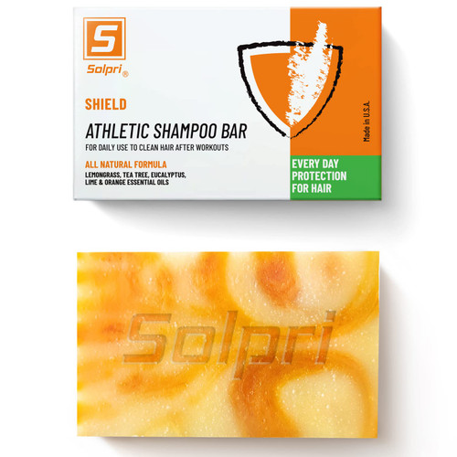 Solpri Shield Athlete's Tea Tree Shampoo Soap Bar with Lemongrass Eucalyptus 4 oz