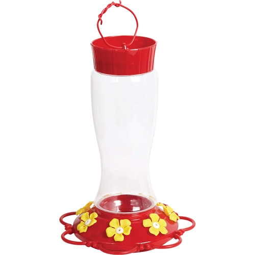 Teal Turtle 30 Oz Hanging Plastic Hummingbird Feeder for Outdoor Use 1 Pack
