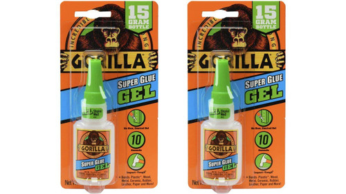 Gorilla Super Glue Gel, 15 g, Clear, (2 Pack) Gorilla Super Glue Gel, 15 g, Clear, (2 Pack)