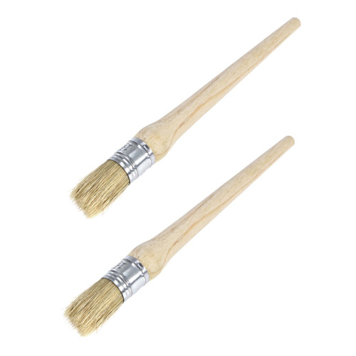 STOBOK 2 Pcs Round Paint Brush Bristle Paint Brushes Round Chalk Brush Art Painting Brush Circle Stencil Stain Paint Brush Home Furniture Glue Paint Brushes Acrylic Brush Bristles Natural