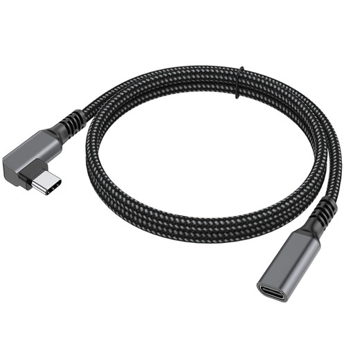 USB C Extension Extender Cable 10 ft, USB Type-C 3.1 Extender Cord 80W 5 Gbps, USB C to USB C Male to Female Right Angle for Laptop Tablet Mobile Phone Nintendo Switch