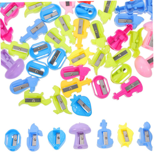 NOLITOY 50pcs Cartoon Pencil Sharpener Cute Pencil Sharpener Pencil Sharpeners Manual Pencil Sharpeners for School Vintage Pencil Sharpener Manual Pencil Metal Pupils Plastic Carpenter