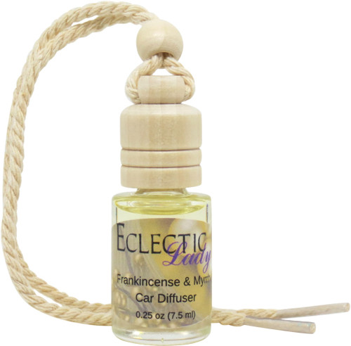 Frankincense And Myrrh Scented Car Diffuser By Eclectic Lady, 7.5 ml, Air Freshener, Aromatherapy Diffuser, Premium Grade Fragrance Oil