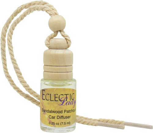 Sandalwood Patchouli Scented Car Diffuser By Eclectic Lady, 7.5 ml, Air Freshener, Aromatherapy Diffuser, Premium Grade Fragrance Oil