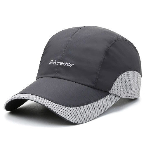 Croogo Unisex Foldable UPF 50+ Sun Protection Quick Dry Baseball Cap Portable Hats Mesh Unstructured Dad Hats,Dark Gray-GSXT5