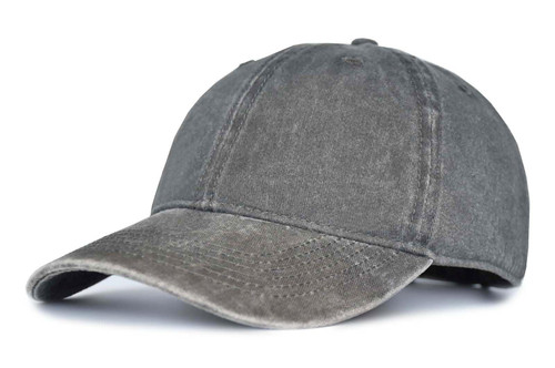 TSSGBL Vintage Cotton Washed Plain Baseball Caps Adjustable Distressed Dad Hats for Men Women Low Profile Blank Soft Ball Caps Workout & Sports Charcoal