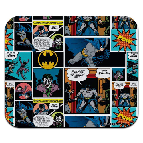 Batman Comic Pattern Low Profile Thin Rubber Mouse Pad Mousepad
