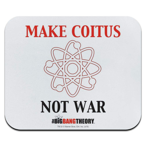 Big Bang Theory Make Coitus Not War Low Profile Thin Mouse Pad Mousepad