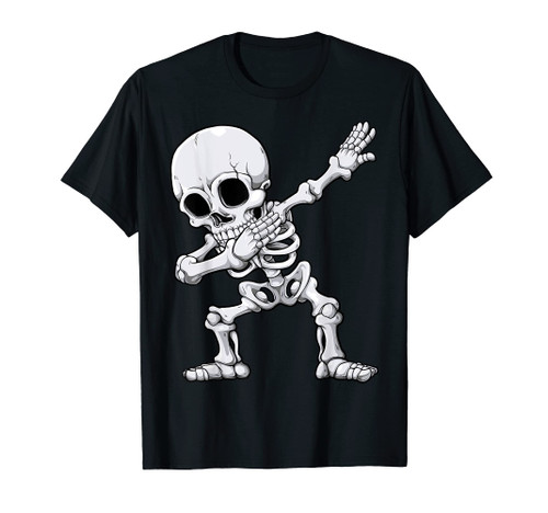Halloween Boys Men Dabbing Skeleton Skull Rib Cage Dab Dance T-Shirt