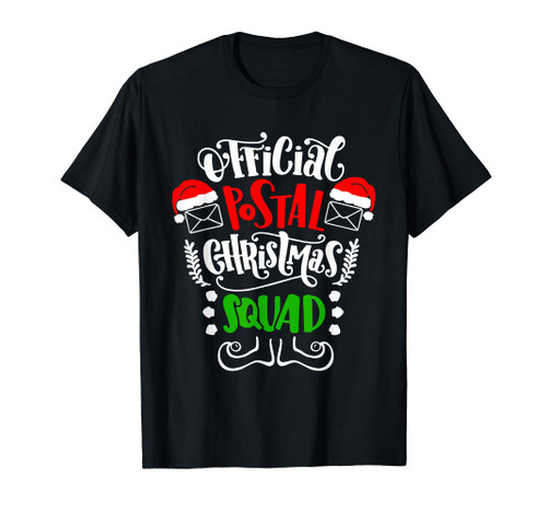 Official Postal Christmas Squad Funny Elf Postal Worker Xmas T-Shirt