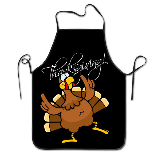 Shuwekk Thanksgiving Dancing Turkey Aprons for Men Women Chef,Kitchen Cooking Grilling Apron Bib Apron with Adjustable Neck Strap,Best Gifts for Men Woman Family Friends