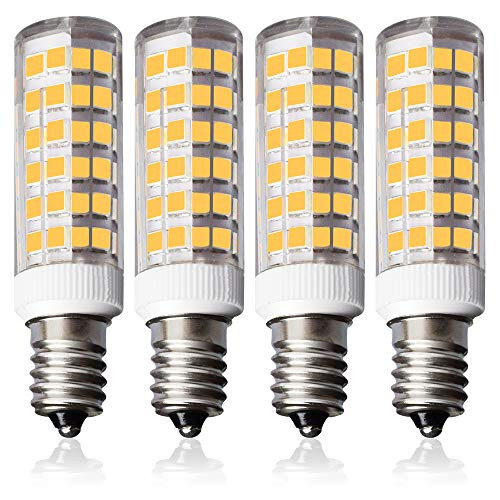 LAMPAOUS E12 LED Light Bulb 7W Candelabra Corn Bulbs 60 Watt Equivalent 4000K Daylight Natural White Non-Dimmable Decorative E12 Base Lamp for Ceiling Fan Chandelier Landscape Lighting,4 Pack
