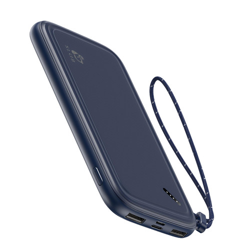 Portable Charger, 12000mAh USB Power Bank Phone Battery Pack Charger Dual Input & Output, Fast Charging Slim & Light External Backup Charger Compatible with iPhone 13/ 12, Galaxy, Android (Blue)