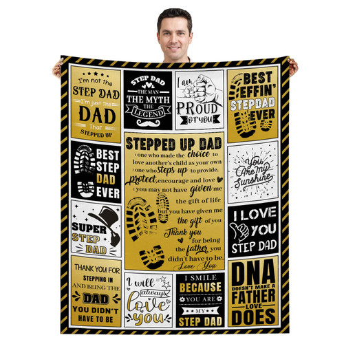 LVOPZHU Bonus Dad Gifts,Step Dad Blanket Gifts,Birthday Fathers Day Blanket Gifts for Stepped Dad, Best Step Dad Ever Blanket Gifts, Stepfather Flannel Blanket 50X60 in LVOPZHU Bonus Dad Gifts,Step Dad Blanket Gifts,Birthday Fathers Day Blanket Gifts for Stepped Dad, Best Step Dad Ever Blanket Gifts, Stepfather Flannel Blanket 50X60 in