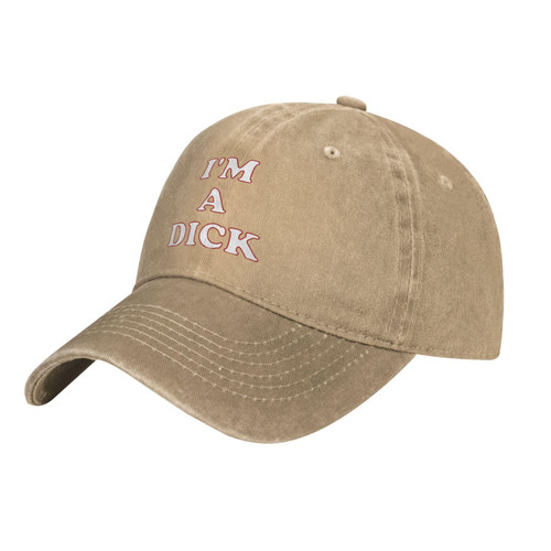 YvoneDBrownn Original Classic Low Profile Cotton Baseball Cap I'm A Dick Hat Men Women Dad Hat Adjustable Natural