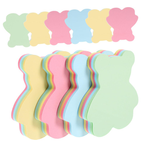 Ciieeo 10 Bear Sticky Notes Student Memo Notes Bear Note Stickers Desktop Adhesive Note Self-Stick Note Cube Self Adhesive Memos Bear Notepad Note Pads Paper Office Portable Adhesive Tape