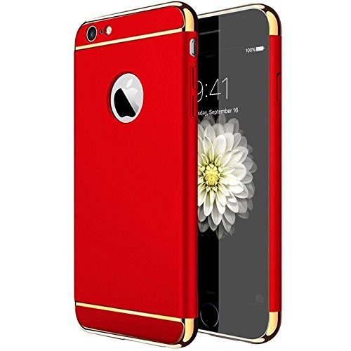 Latest iPhone 8, iPhone 7 case ( 2018 DESIGN) Slim Fit Shell Hard Plastic Soft Feeling Full Protective Anti-Scratch&Fingerprint Cover Case for Apple iPhone (RED, IPHONE 8,7 PLUS)
