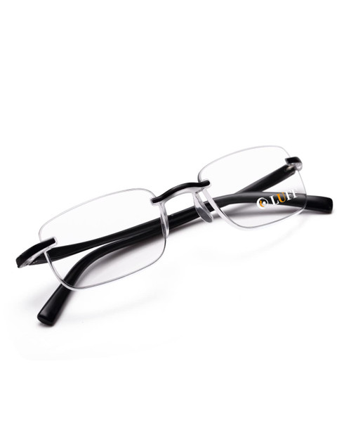 LUFF Frameless Reading Glasses for Men,Durable Rimless HD Readers Lightweight Computer Eyeglasses Reduce Eyestrain Women