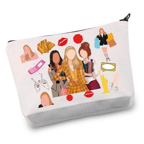 VAMSII Cluele- Movie Inspired Makeup Bag Comedy Lover Gifts 90s Movie Themed Gifts for Fan Cosmetic Zipper Pouch (Clu- bag)