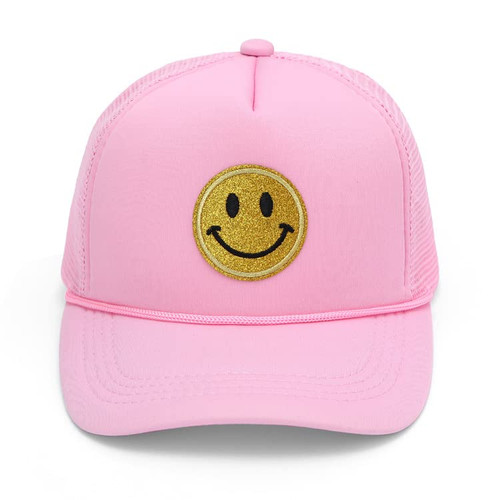 LILIDYZJ Trucker Hat Women Mesh Baseball Snapback Cap/Smile Outdoor Baseball Hat for Adults Pink LILIDYZJ Trucker Hat Women Mesh Baseball Snapback Cap/Smile Outdoor Baseball Hat for Adults Pink