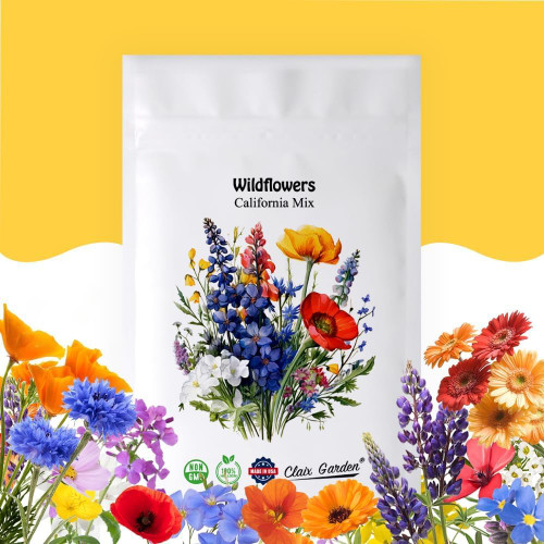 California Wildflower Mix - 30,000 Seeds - 17 Varieties - No Fillers, Open Pollinated and Non GMO, Perennial and Annual Garden Flowers, Attracts Bees and Butterflies California Wildflower Mix - 30,000 Seeds - 17 Varieties - No Fillers, Open Pollinated and Non GMO, Perennial and Annual Garden Flowers, Attracts Bees and Butterflies