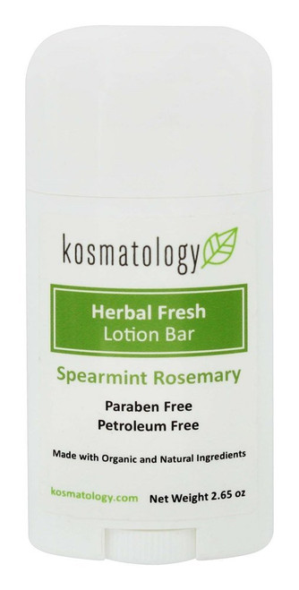 kosmatology Herbal Fresh (Spearmint-Rosemary) Organic Lotion Bar, 2.65 oz