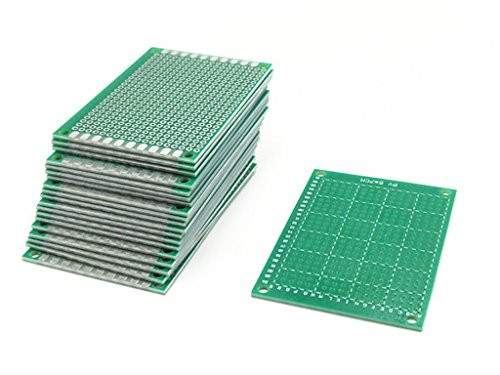 XJS 20 Pcs Single Sided Prototype Universal PCB Print Circuit Board 5 x 7CM Green (5x7CM)